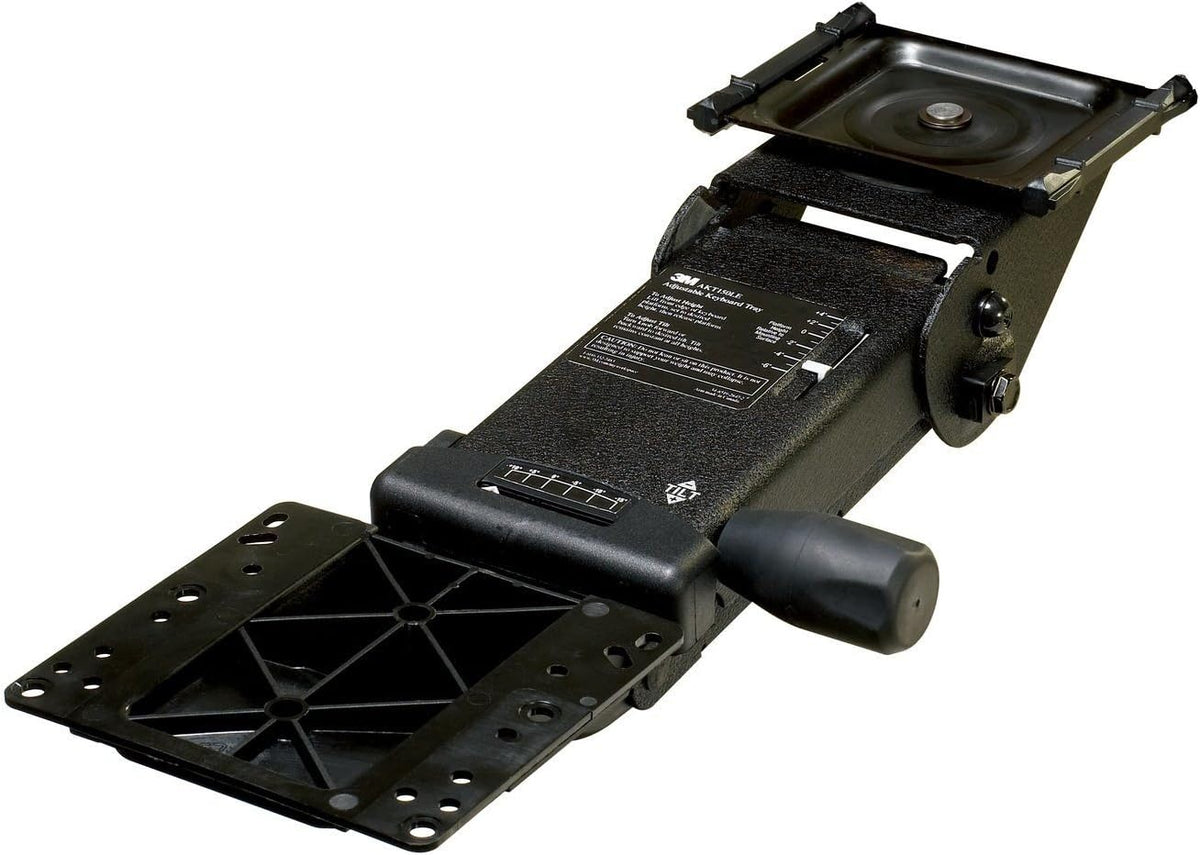 Keyboard Tray, Just Lift to Adjust Height and Tilt, Sturdy Tray Includes Gel Wrist Rest and Precise Mouse Pad, Swivels Side to Side and Stores Under Desk, 23" Track, Black (AKT90LE)
