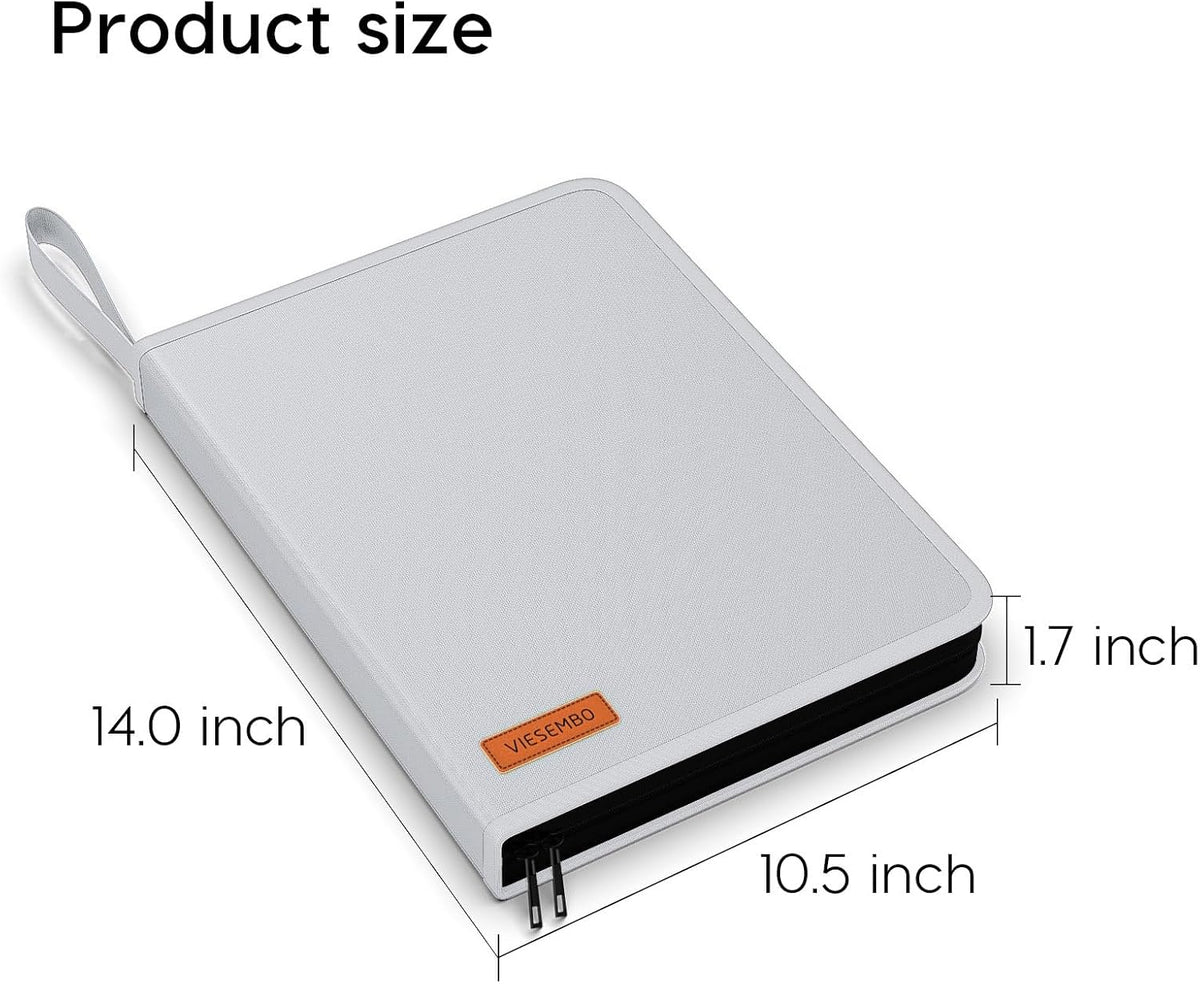 Important Document Organizer Binder with Pocket, Fireproof, Water-Resistant