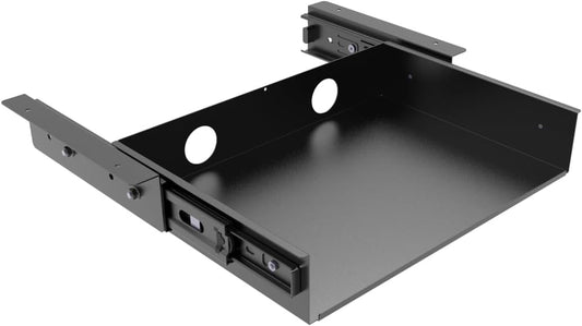 13 inch Under Desk Slide Out Storage Shelf with Cable Managment