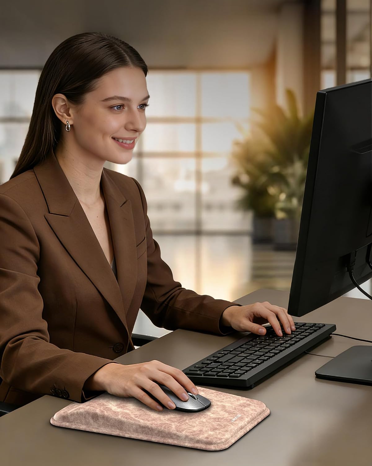 Ergonomic Mouse Pad with Wrist Rest, All-Day Comfort & Pain Relief