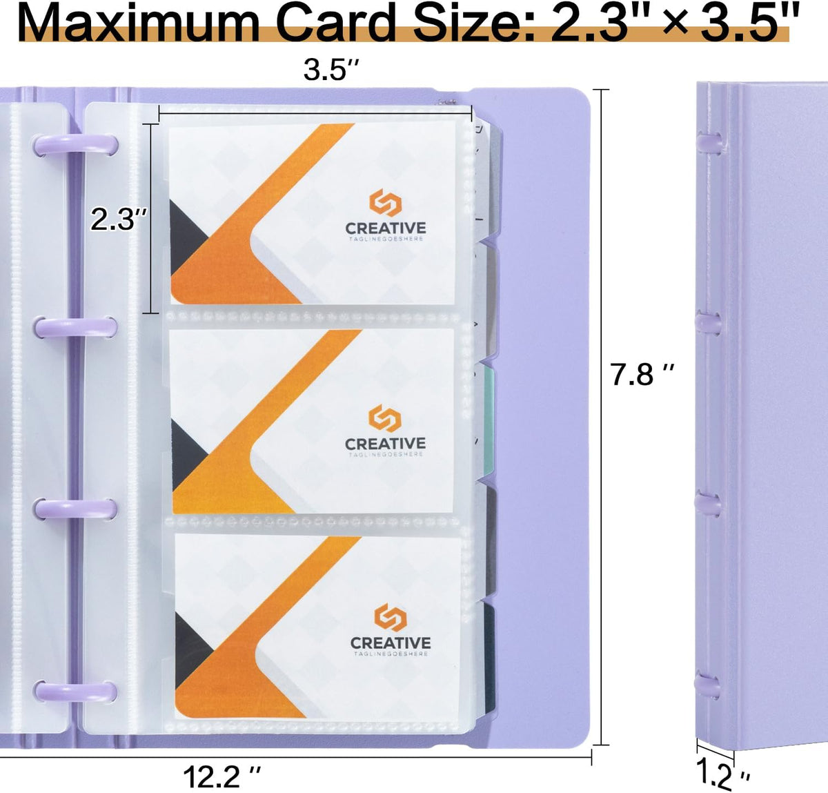 deli Business Card Book Holder, Business Card Organizer, Black