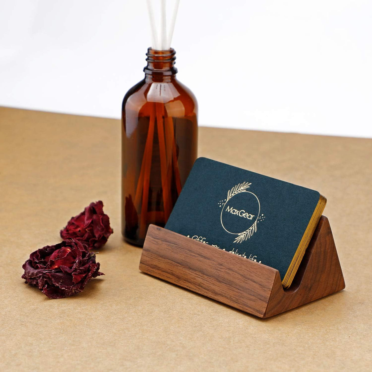 Walnut Wood Business Card Holder