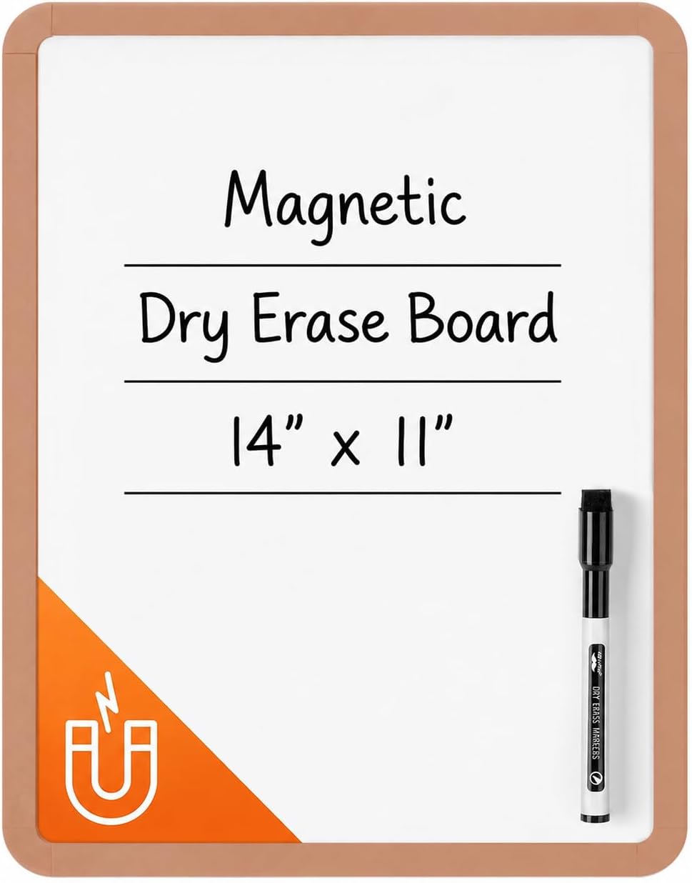 Dry Erase Board, 14” x 11”, White Frame
