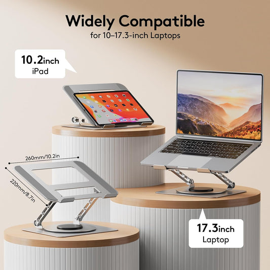 Laptop Stand for Desk, 360° Rotating Laptop Stand for 10-17" Laptop