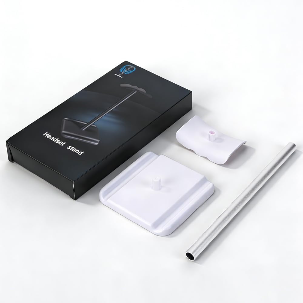 Headphone Stand for Desk, Headset & Earphone Holder with Utility Slot