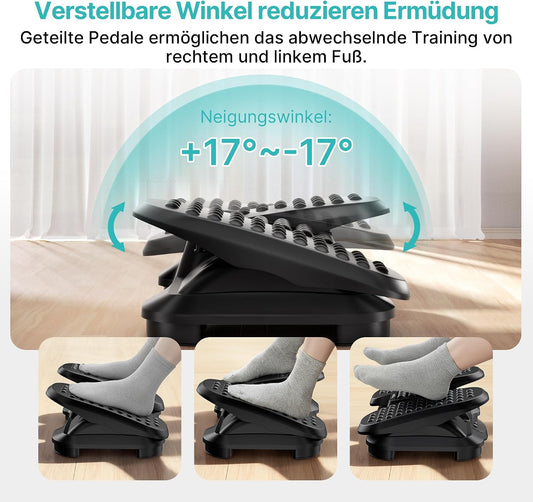 Under Desk Foot Rest with Massage Texture and Roller, 2 Heights