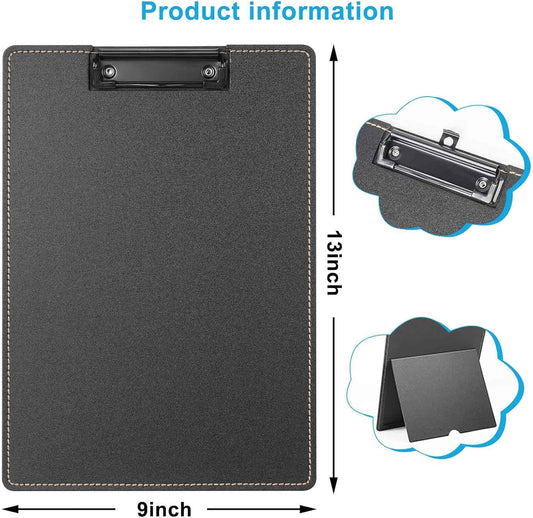 Desktop Document Holder for Typing Clipboard, Paper Holder Stand for Desk When Typing Copy Holder Foldable Stand Clipboard 9 x 13 Inch (Black, 1 Pack)