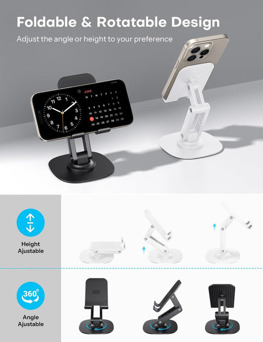 Cell Phone Stand for Desk, 2 Pack Adjustable Foldable Phone Holder