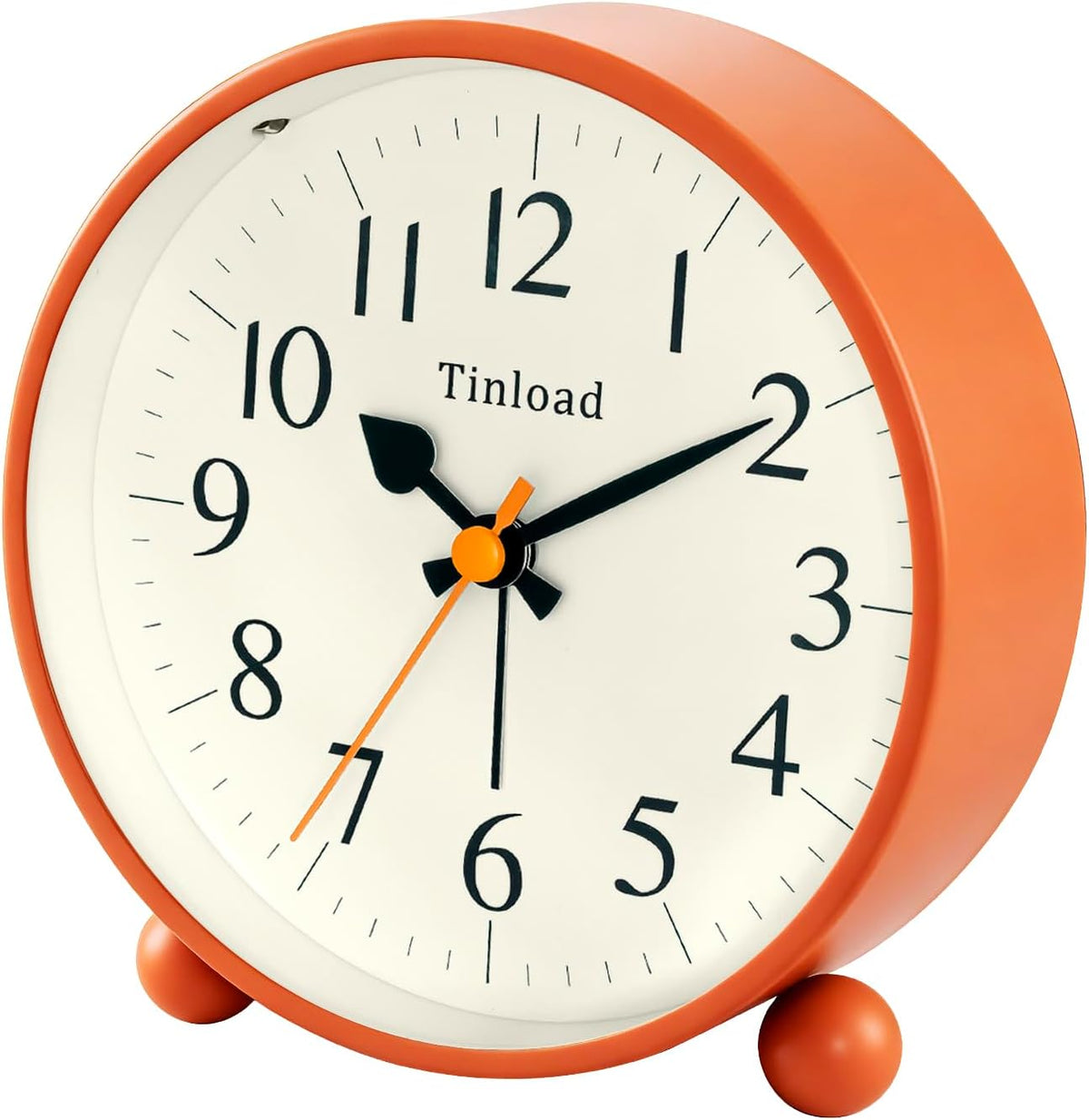 4.5" Vintage Retro Analog Alarm Clock, Super Silent Non Ticking Small Clock with Manual Light, Snooze, Battery Operated, for Living Room, Bedroom, Bedside, Desk(Green)