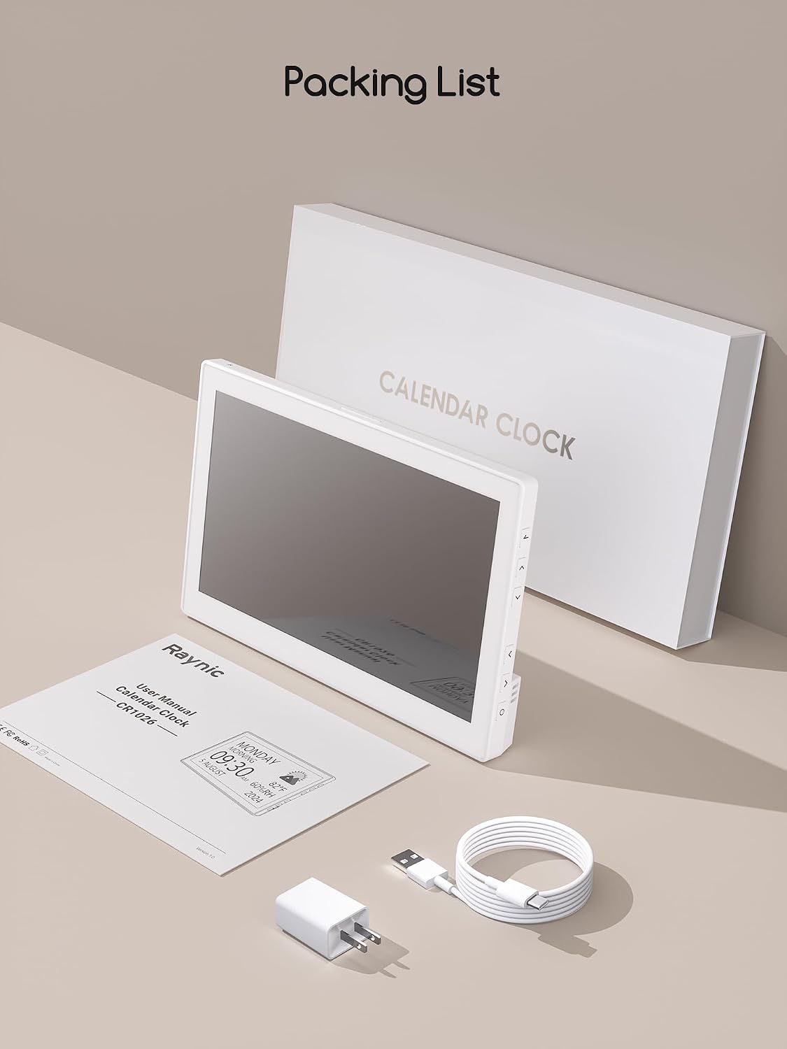 Digital Clock, 10.1 Inch Large Display Calendar Clock with 12 Themes, 20 Alarms, 20 Reminders, Auto Dimming, 12/24 Hours, Indoor Temperature, Humidity for Seniors, Desk (Black)