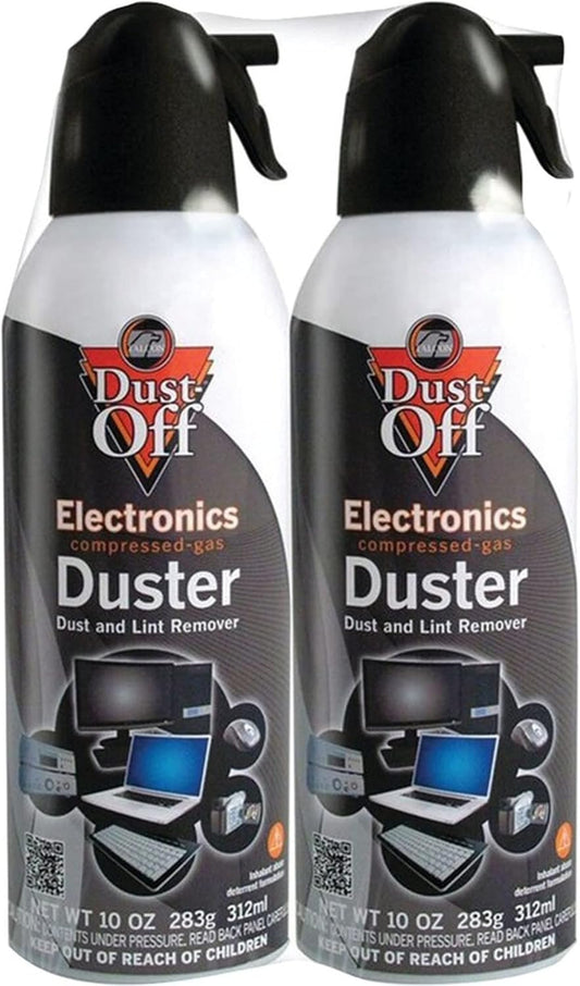 Compressed Gas Dusters, 10 Oz, Pack of 2