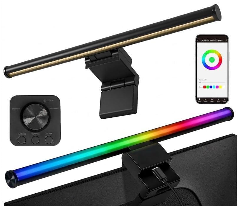 Monitor Light Bar, 17" Smart Screen Light with RGB Backlight & App Control