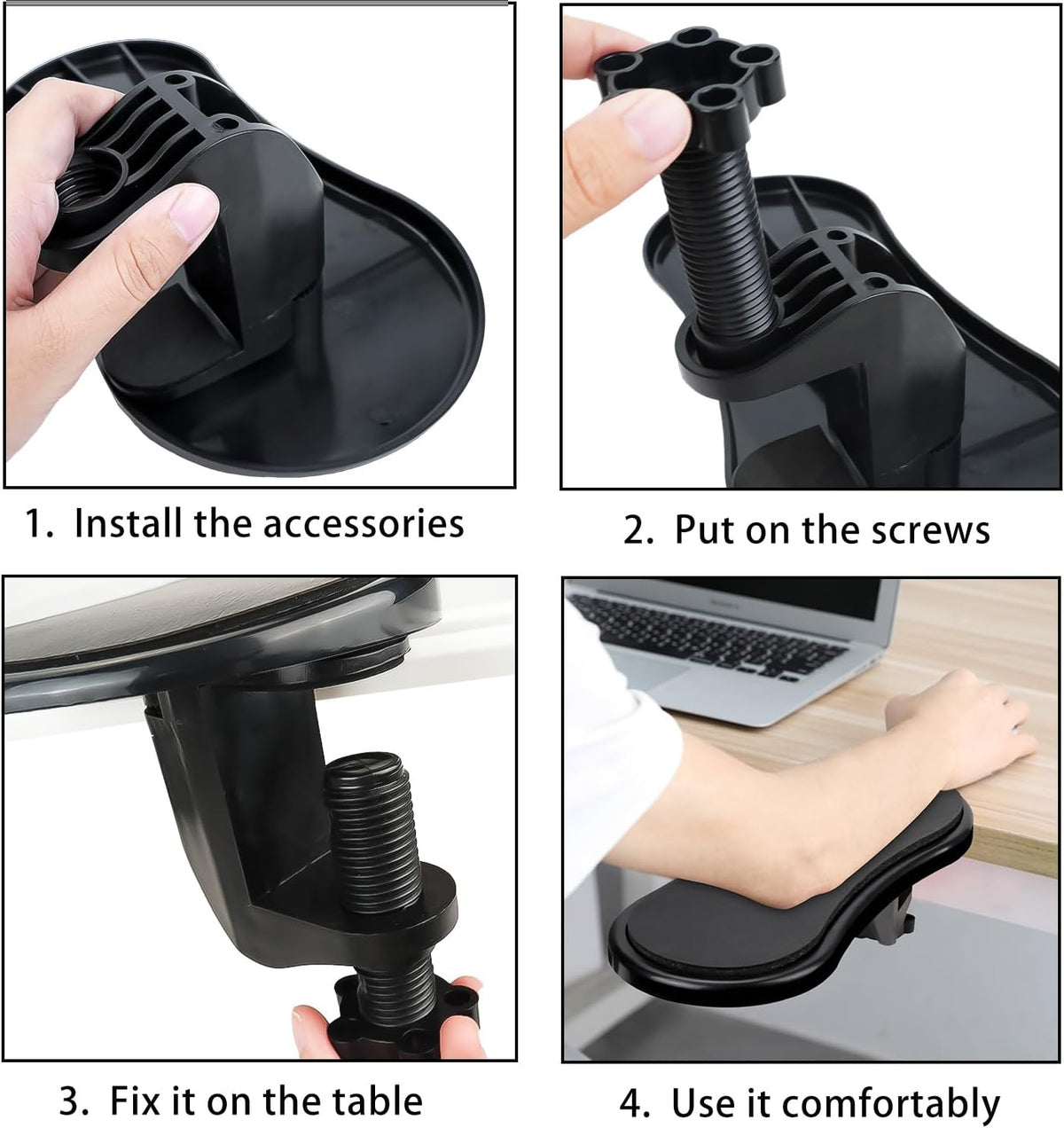Computer Arm Rest for Desk Extender, Adjustable Rotating
