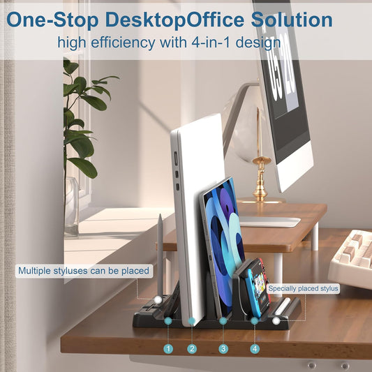 Vertical Laptop Stand, Adjustable 4 in 1 ABS