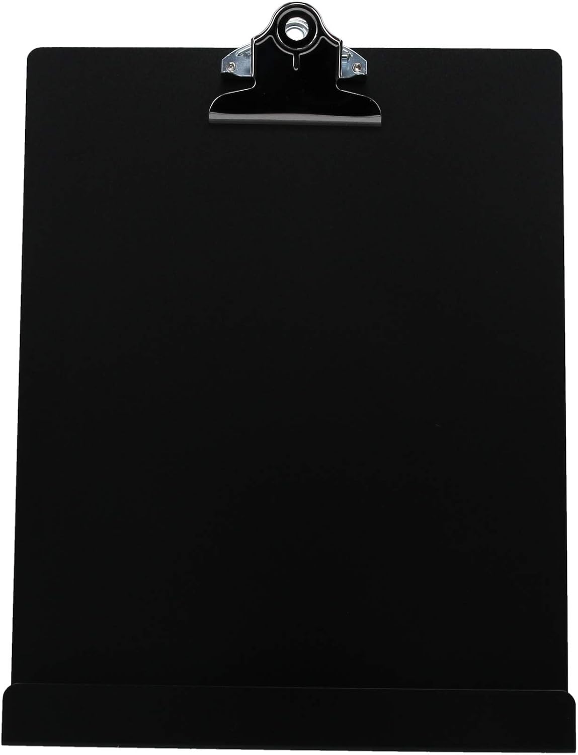 Saunders Free Standing Clipboard & Tablet Stand - Durable Black Recycled Aluminum Desktop Document Holder for Office, Teachers & Students - 1" Clip Holds 8.5x11 Letter Size Sheets, Lightweight