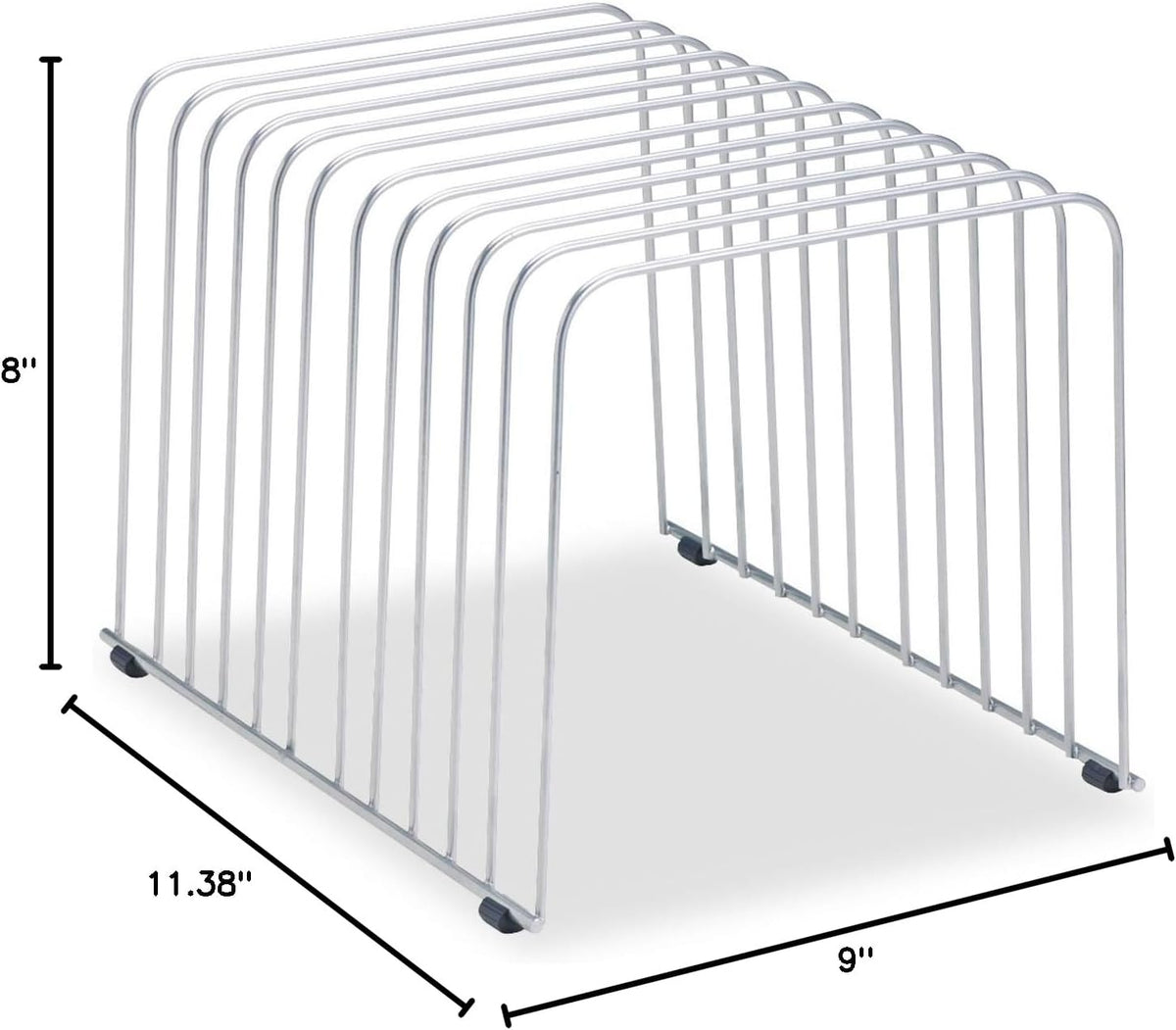 Fellowes Desktop Organizer, 11 Sections, 9" x 11.375" x 8", Wire, Silver (72012) | (72012)