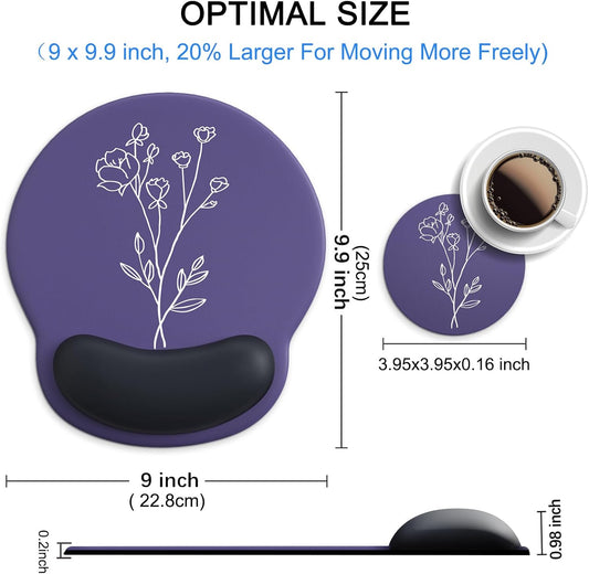 Ergonomic Mouse Pad with Wrist Rest Support,Gel Mouse Pads for Desk - Colors A