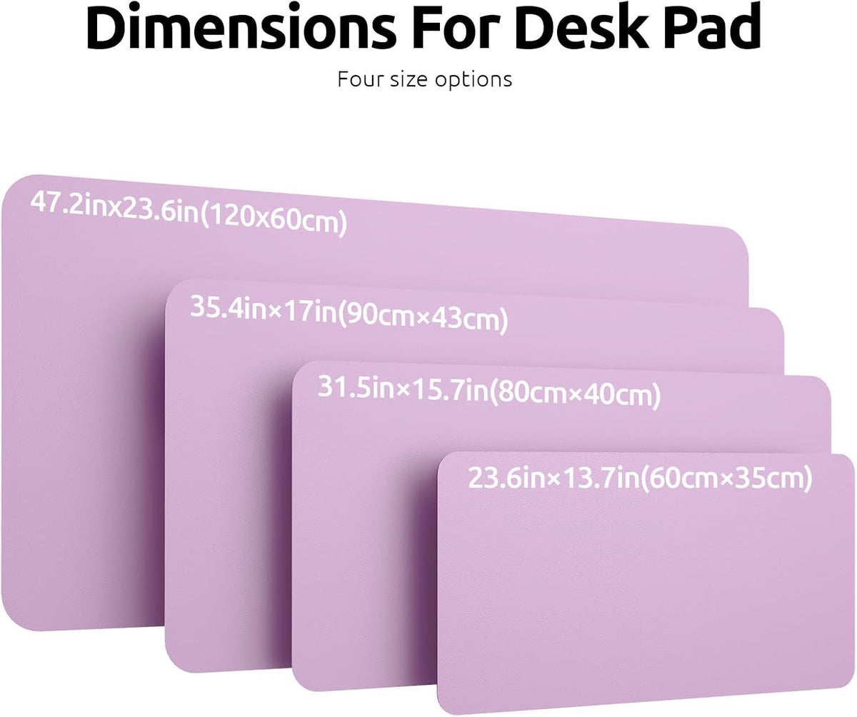 YSAGi Leather Desk Pad Protector, Large Mouse Pad, Non-Slip PU Leather Desk Blotter, Waterproof Writing Pad for Office and Home (31.5" x 15.8", Eggshell) - Colors B