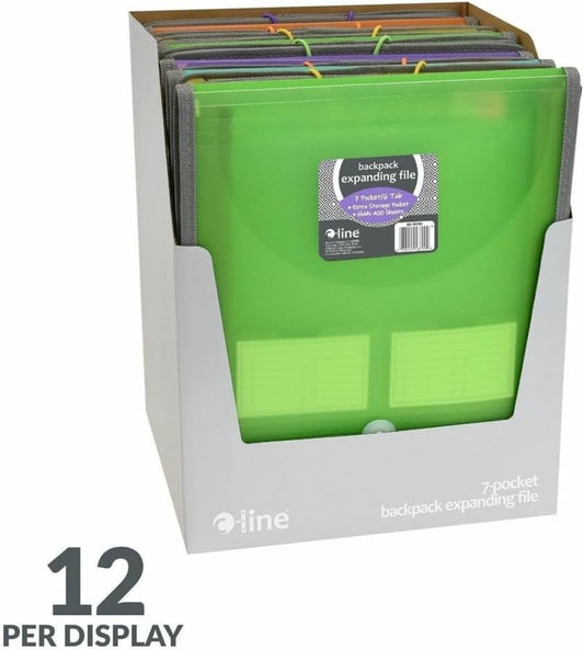 7-Pocket Vertical Backpack Organizer File, Assorted (58700)