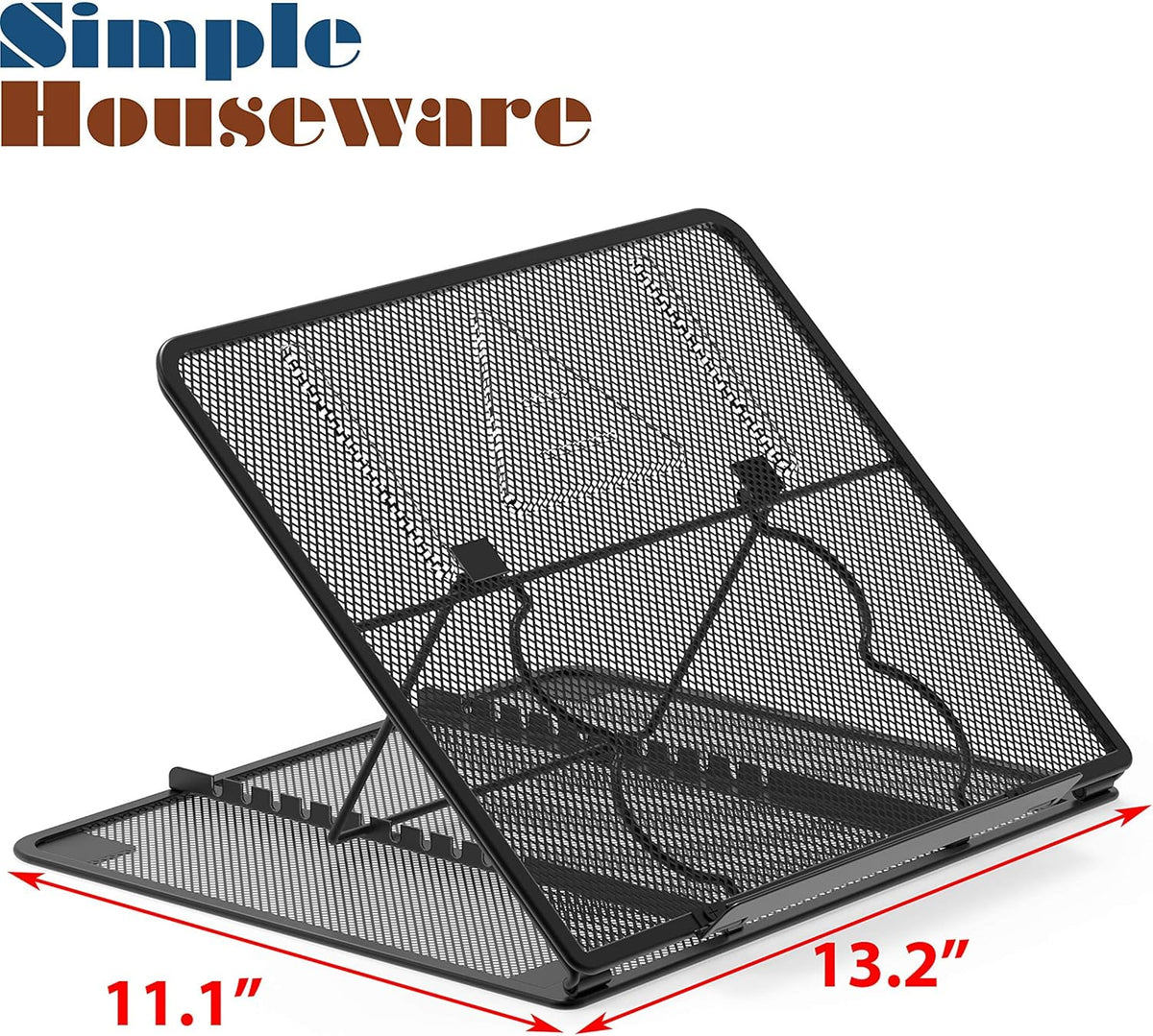 Laptop Stand, 11-Level Adjustable Computer Holder, Black
