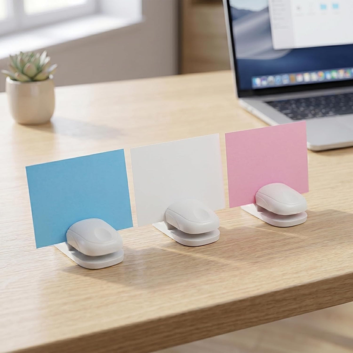 Paper Holder for Typing, White Typing Stand Document Holder with Weighted Base and Clip, Compact Paper Stand for Desk When Typing, Copy Holder for Notes, Forms and Office Work