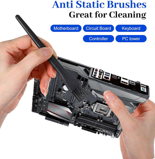 5 Pcs Keyboard Cleaning Brush, 5.5 Inch Anti Static Brush, Computer Laptop Keyboard Small Space, Dust Cleaning (Black)