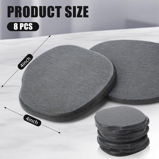 Diatomaceous Earth Coasters Set of 4,Cool Absorbent Quick-Dry Drink Coasters for Desks, Cute Modern Stone Design with Stylish White Aesthetic (4, White)