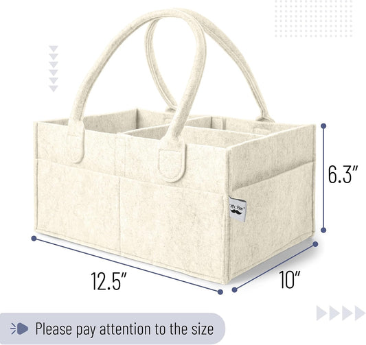 Baby Diaper Caddy Organizer, Gray, Medium