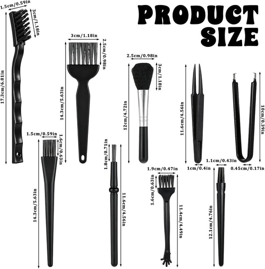 9 Pcs Keyboard Cleaning Brushes Kit Keyboard Brush Anti Static Brush with Keycap Puller & Tweezers Nylon Dust Cleaning Brushes for Computer Laptop Mechanical Keyboards Camera Motherboard Small Space