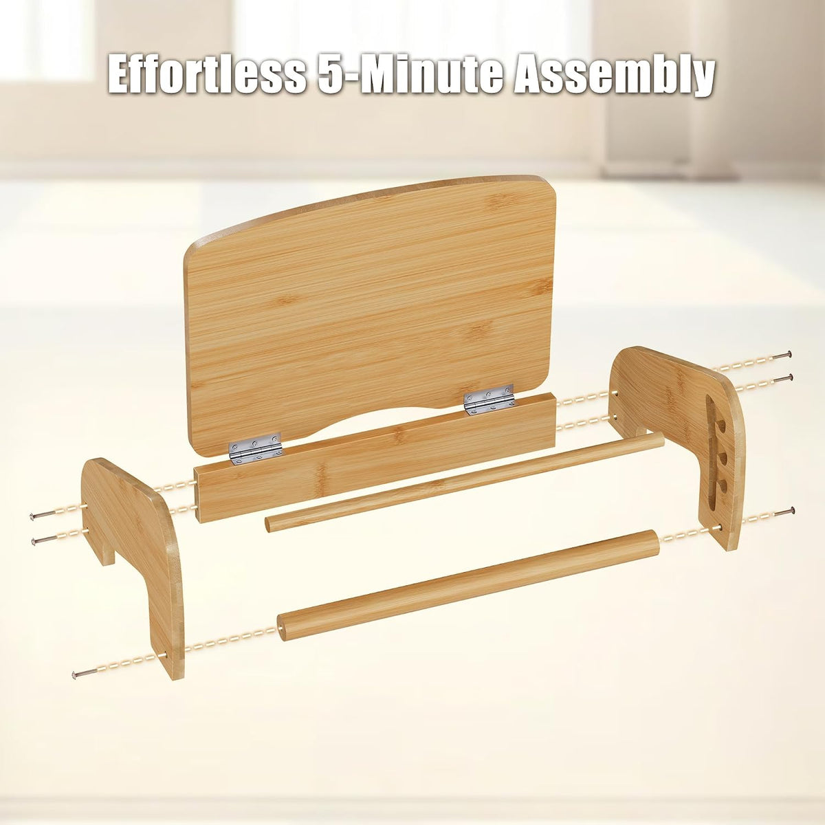 Upgraded Under Desk footrest- Bamboo Ergonomic Adjustable Footrest with 3 Height & Angle Settings,Pebble Massage Surface for Improved Posture and Blood Circulation,Home & Office