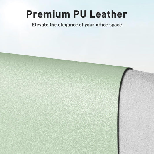 Aothia Leather Office Desk Pad Protector, Non-Slip PU Leather Desk Blotter, Waterproof Laptop Writing Mouse Pad for Office and Home, Black, 31.5" x 15.7" - Colors A