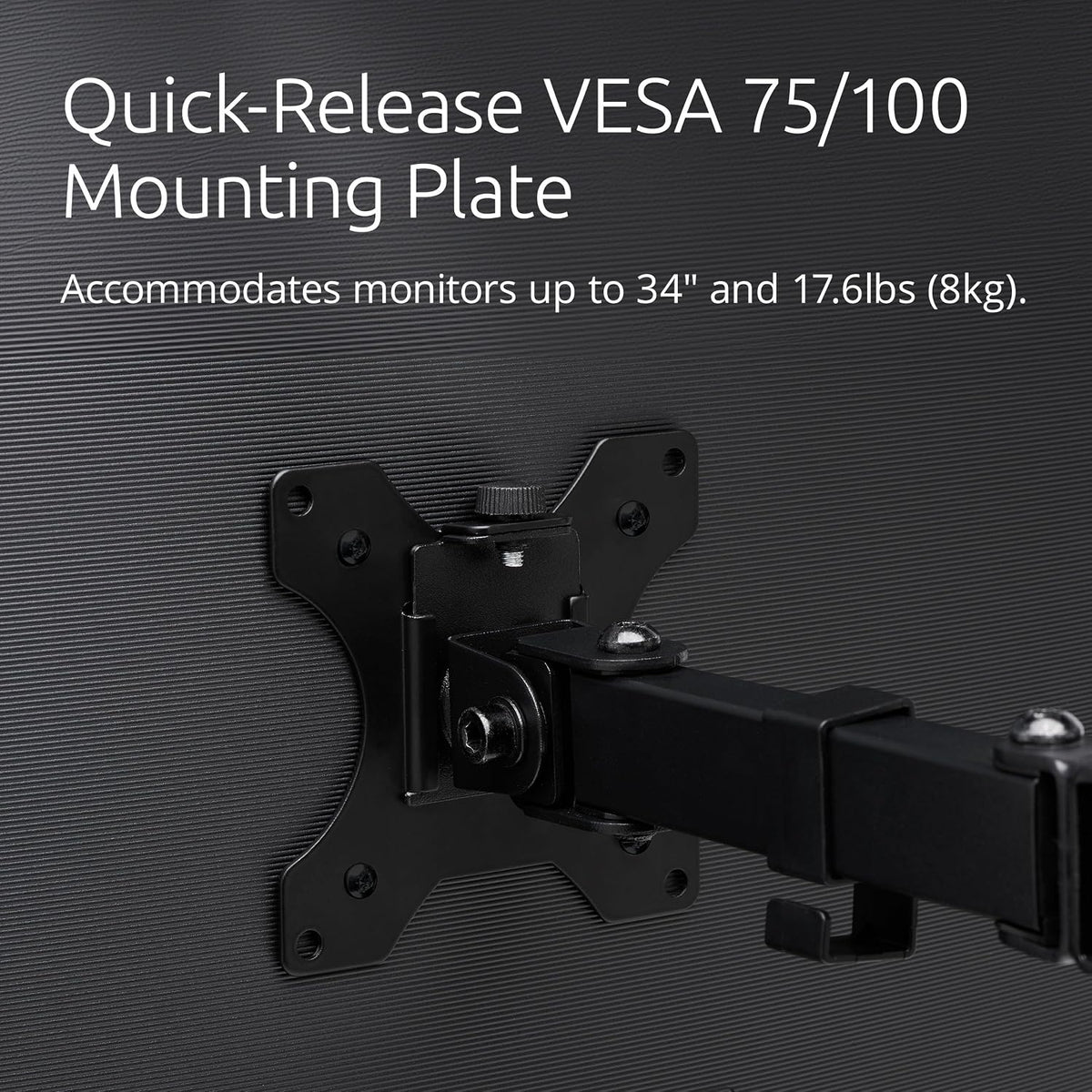Dual Monitor Desk Mount, SmartFit Ergonomic Dual Monitor Arm for 2 Monitors Up to 32 inch and 17.6lbs for Office, Home, VESA Mount C-clamp Extended Monitor Stand, Black K55409WW