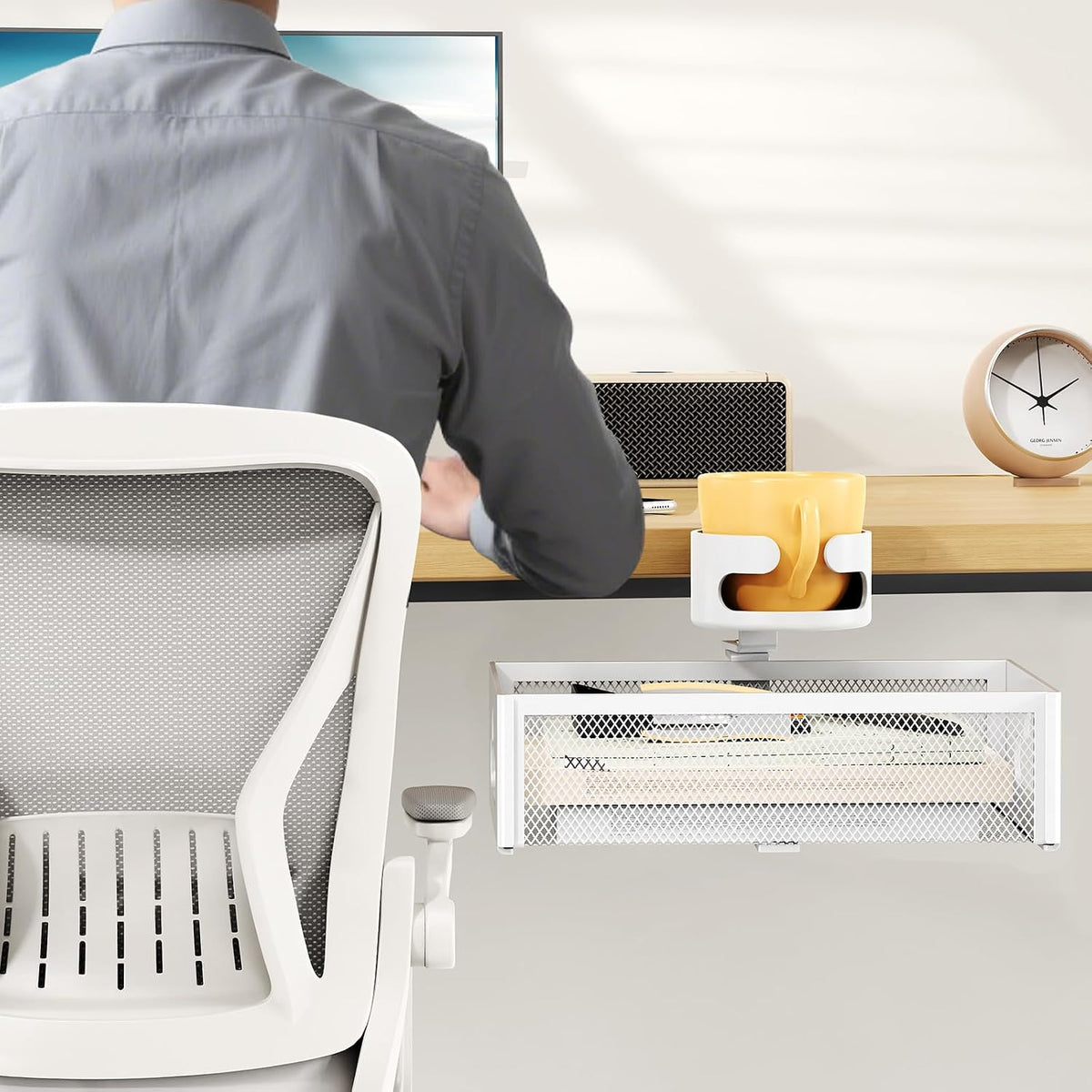 Desk Cup Holder with Drawer Organizer
