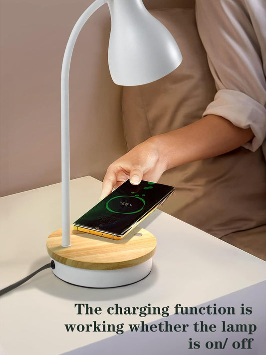 Metal Desk Lamp Wireless Charging Table Lamp Touch Reading Lights