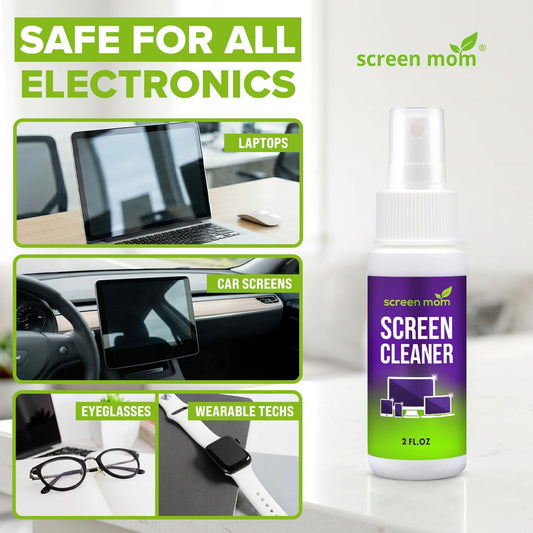Screen Cleaner Spray 2oz Bottle for TV, Car, Laptop & Computer