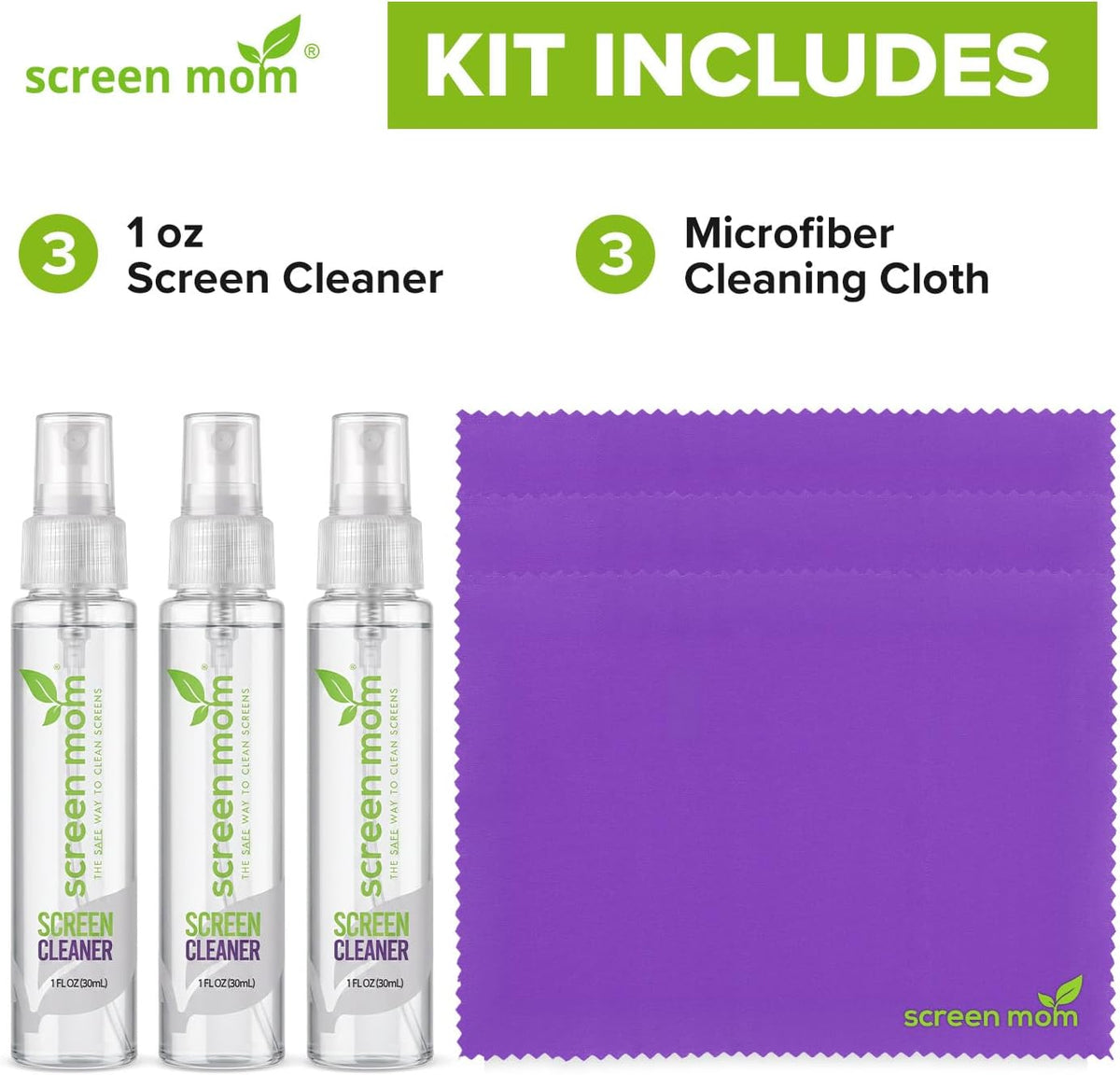 Screen Cleaner Spray 2oz Bottle for TV, Car, Laptop & Computer