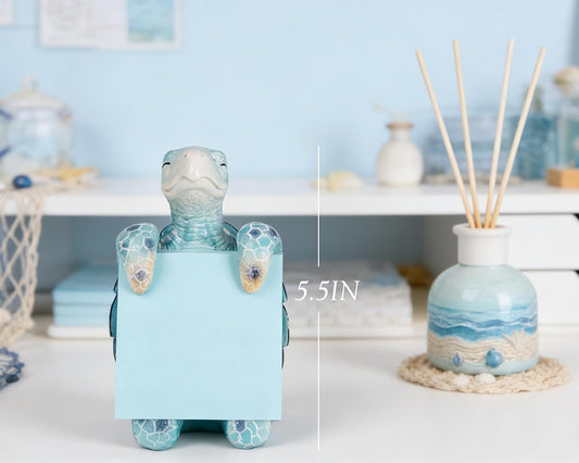 Sea Turtle Pop-Up Sticky Note Dispenser for 3 x 3 in Notes, Blue
