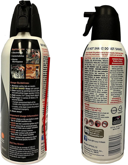 Dust-Off Falcon Professional Electronics Compressed Air Duster, 12 oz (12 Pack)