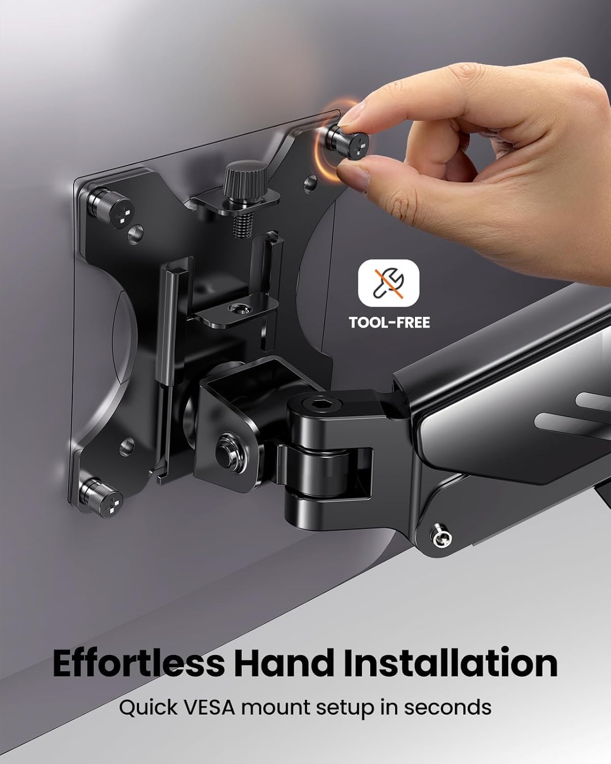 Dual Monitor Stand up to 33 inches Screen, Load-Bearing Max 22 lbs Each Arm, Adjustable Dual Monitor Mount, Sturdy Steel vesa Monitor Mount with Stable VESA 75x75 100x100mm