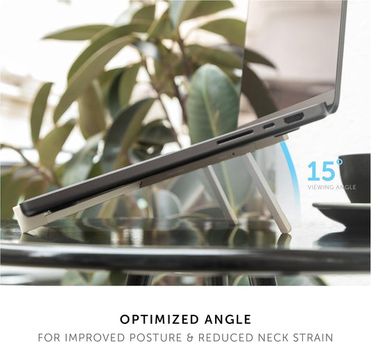 Fold Laptop Stand – Ultra-Slim Foldable & Portable Laptop Stand – Ergonomic & Optimized Viewing Angle – for 13 to 16 Inch MacBooks & Laptops, 10 to 16 Inch iPads & Tablets (Sandstone)