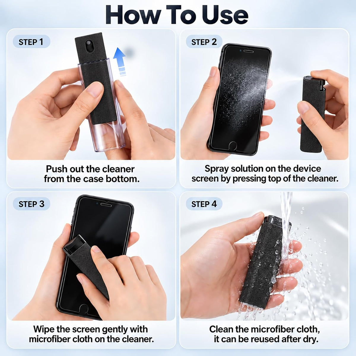 Car Screen Cleaner Spray for Phone iPad Laptop Car Display - Cream