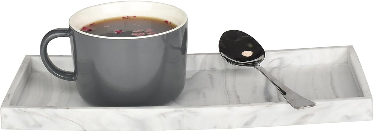 Silicone Bathroom Vanity Tray for Counter, 7.9" Small Kitchen Sink Soap Tray for Dish Holder Dispenser Countertop Toilet Tank Desk Organizer