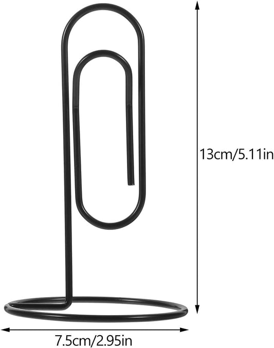 5Pcs Large Metal Paper Clip Holders 2.95X2.95X5.11In Desktop Memo Holder Jumbo Paperclip Stand Multi-Purpose Note Organizer Clips for Office Home School