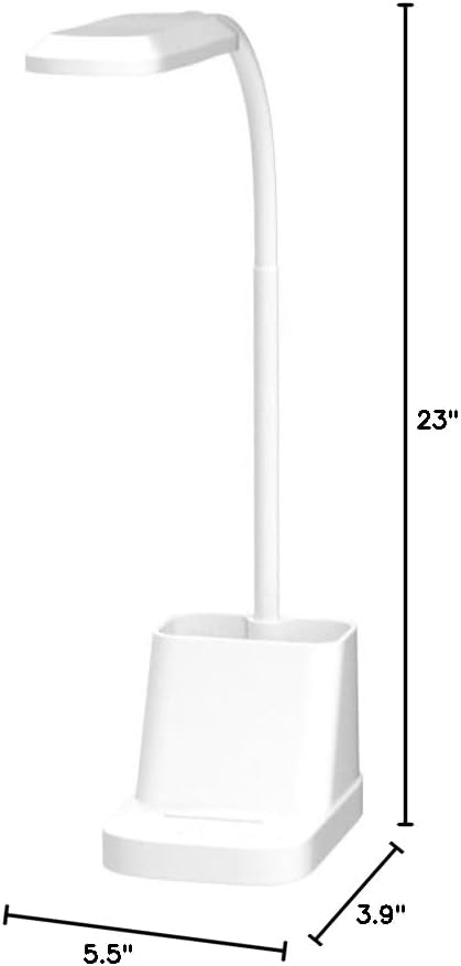 AXX LED Desk Lamp with USB Charging Port for College Dorm Room