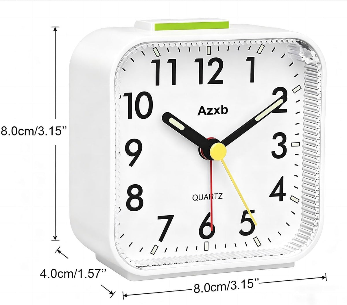 Analog Alarm Clock, Silent No Ticking Battery Operated Travel Alarm Clock with Night Light, Snooze, Loud Alarm, Luminous, Quiet Small Desk Clock for Bedrooms Deep Sleeper Adults Kids, Easy Set