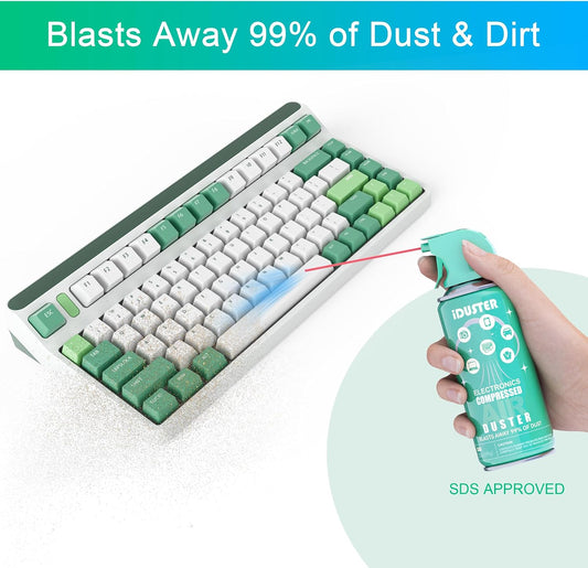 Compressed Canned Air Duster for Computer - Disposable Electronic Keyboard Cleaner for Cleaning Duster, (3.5oz)