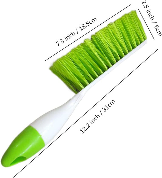 Soft Bristle Bed Sheets Sweeping Cleaning Brush with Long Hand, Counter Duster for Debris Hair Remover Desk Quilt Sofa Furniture, 2 Pack