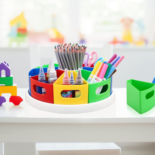 Rotating Desk Organizer Kids Art Supply Storage and Organization