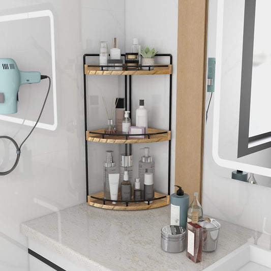 Corner Bathroom Organizer Countertop,Vanity Counter Storage Shelf