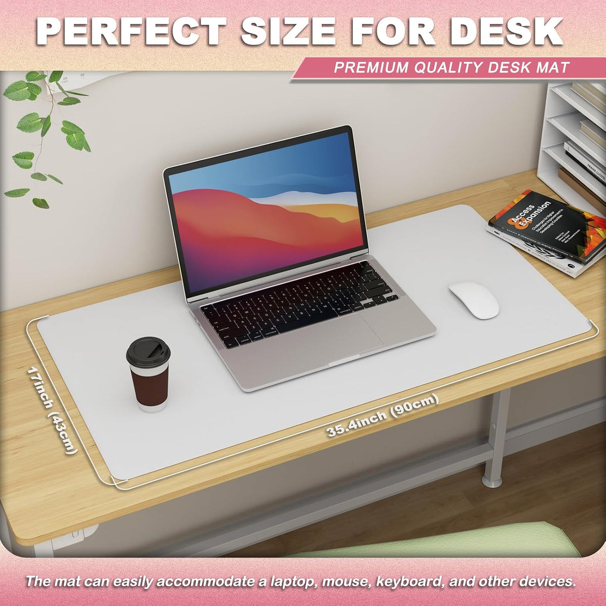 Desk Protector Mat and Pad for Office (Dark Brown, 15.7"x31.5")